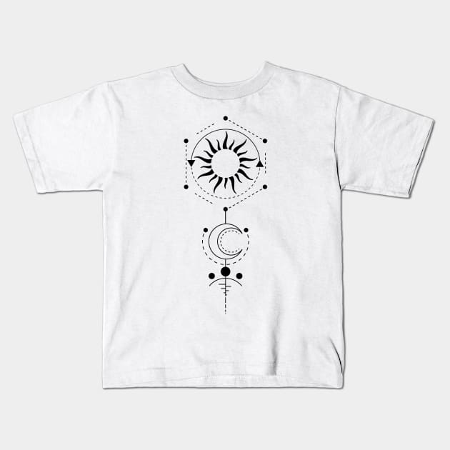 Sun and Moon | Cosmic Wedding Kids T-Shirt by CelestialStudio